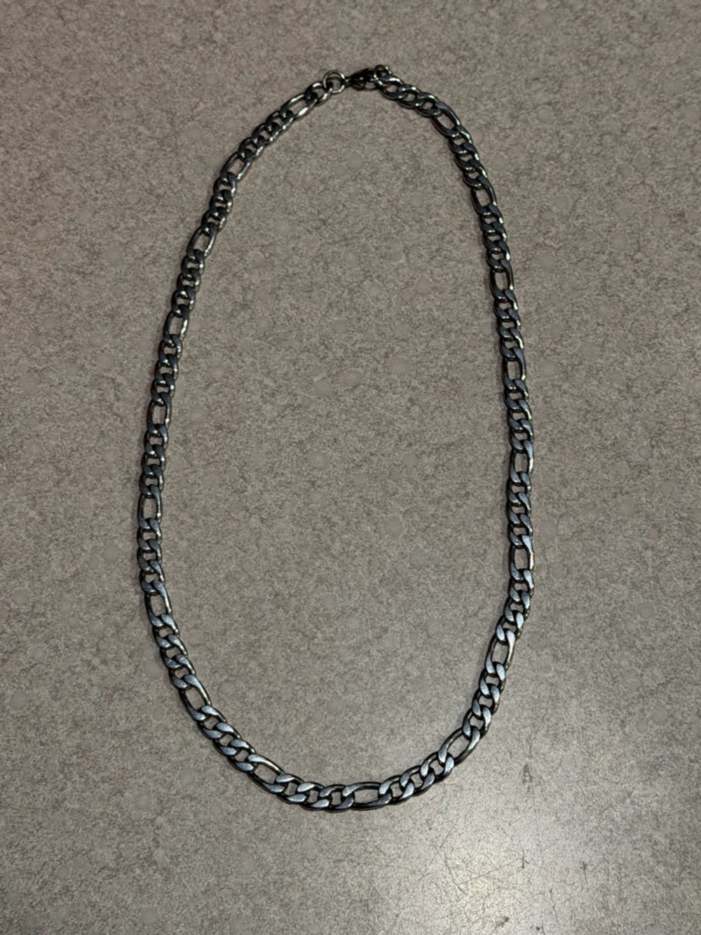 Chisel Stainless Steel Solid Figaro Link Necklace 20” Chain